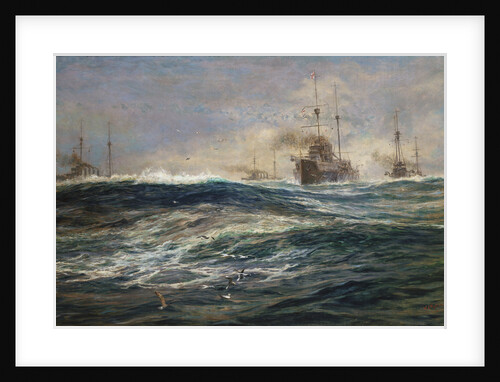 The First Battle Squadron of Dreadnoughts Steaming down the Channel by William Lionel Wyllie