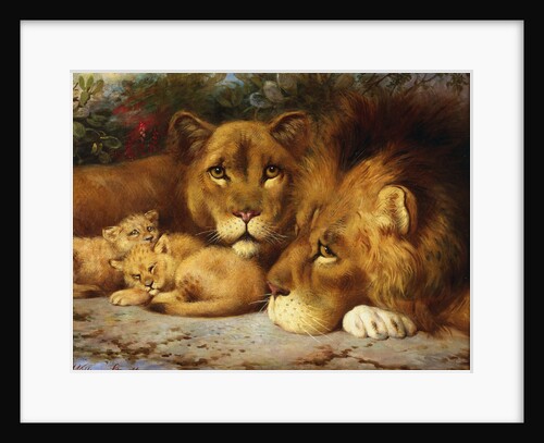 A Royal Family of Lions by William Strutt