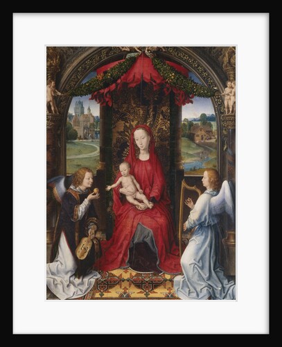 Madonna and Child with Two Angels by Hans Memling