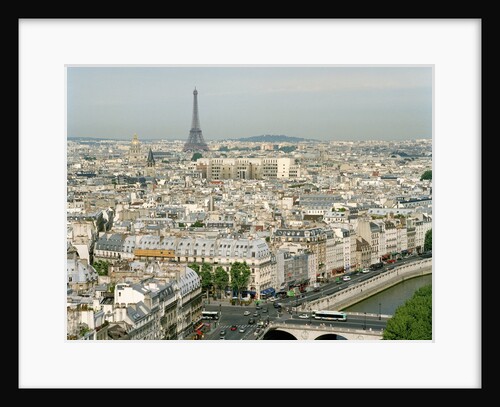 Eiffel Tower and Paris as Seen from Notre Dame by Anonymous