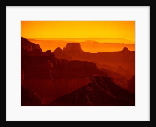 Grand Canyon and Orange Sky by Anonymous