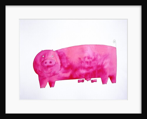 Pig with piglets by Anonymous