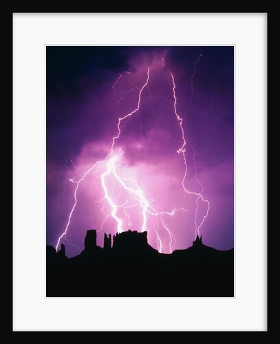 Lightning over Monument Valley by Anonymous