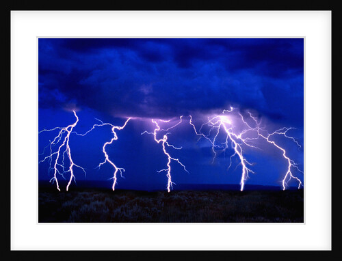 Lightning Storm over Prairie by Anonymous