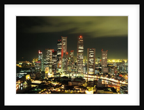 Metropolitan Singapore at Night by Anonymous