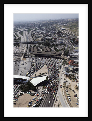 Cars Waiting to Cross United States-Mexico Border by Anonymous