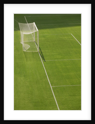 Goal and Net on Empty Soccer Field by Anonymous