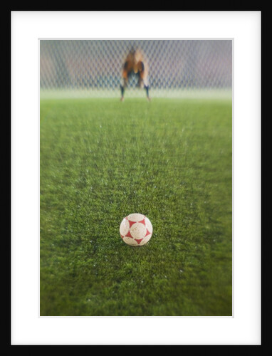 Goalie Anticipating Soccer Kick by Anonymous