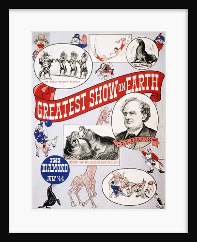 Greatest Show on Earth Poster Advertising P.T. Barnum's Circus by Anonymous