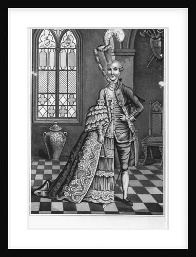 Print of Charles Genevieve Louis Auguste Timothee d'Eon de Beaumont in Women's and Men's Clothing by Anonymous