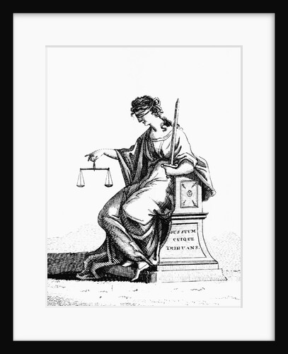 Engraving of Personification of Justice (1778) by Anonymous