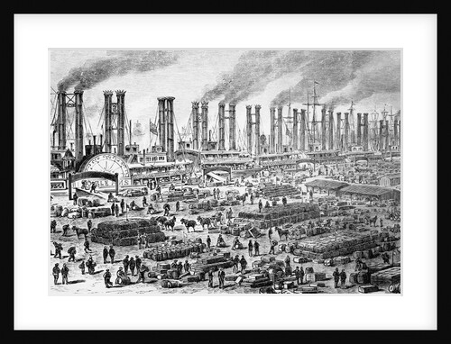 Steamboats at Port of New Orleans by Anonymous