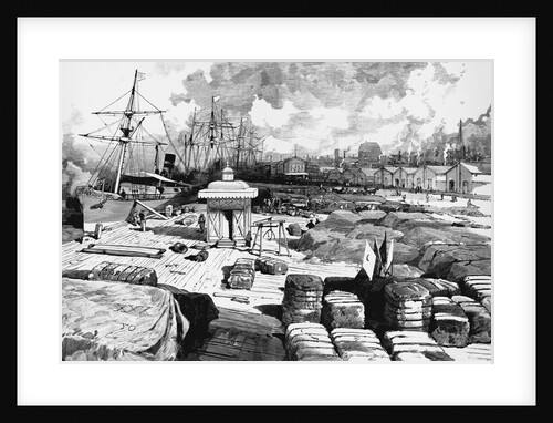 Sailing Ships at New Orleans Levees by Anonymous
