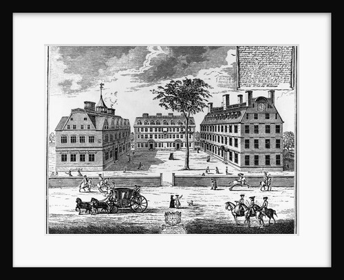 Early 18th-Century View of Harvard College by Anonymous