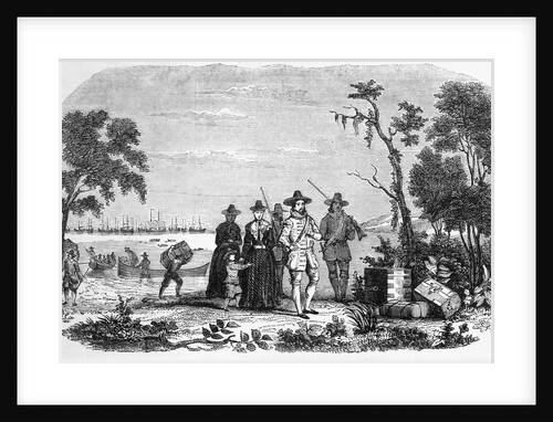 Illustration of John Winthrop Landing in Massachusetts by Anonymous