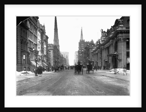 Fifth Avenue in New York Around 1875 by Anonymous