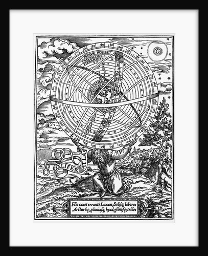 Print of Atlas Supporting a Ptolemaic Universe by Anonymous