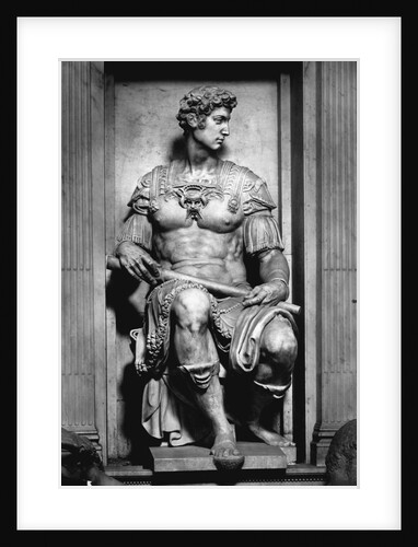 Detail of Giuliano de' Medici from the Tomb of Giuliano de' Medici by Michelangelo Buonarroti