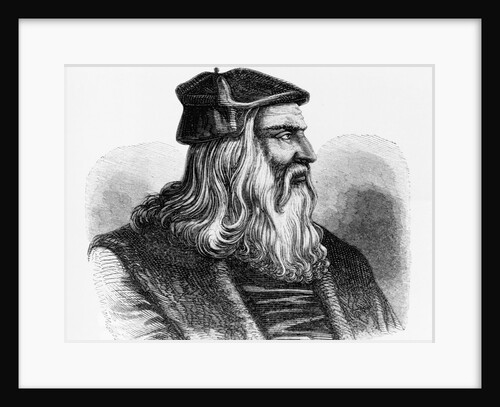 Etching of Leonardo da Vinci by Anonymous