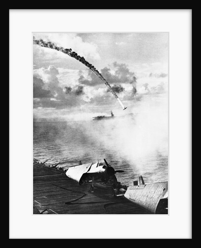 Japanese Plane Crashing in the Pacific by Anonymous