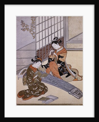 Playing the Koto by Suzuki Harunobu