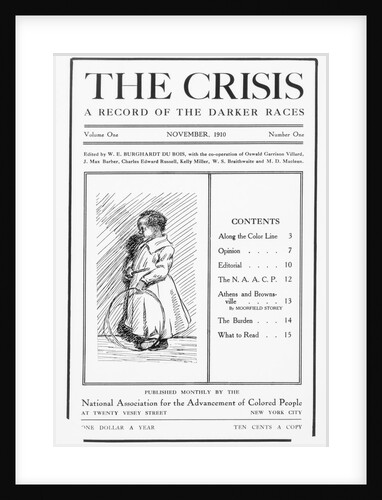 Cover of the First Issue of The Crisis by Anonymous