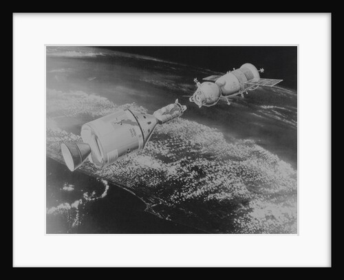 Space Craft Docking Drawing by Anonymous