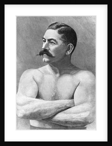 Engraving Of Boxer John Sullivan by Anonymous