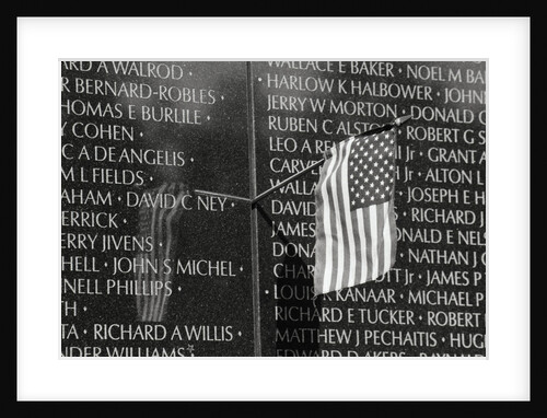 Flag at Vietnam Veterans Memorial by Anonymous