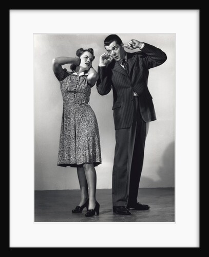 Woman and Man With Hands Over Ears by Anonymous