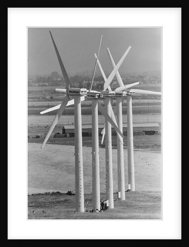 Row of Wind Turbines at Wind Farm by Anonymous