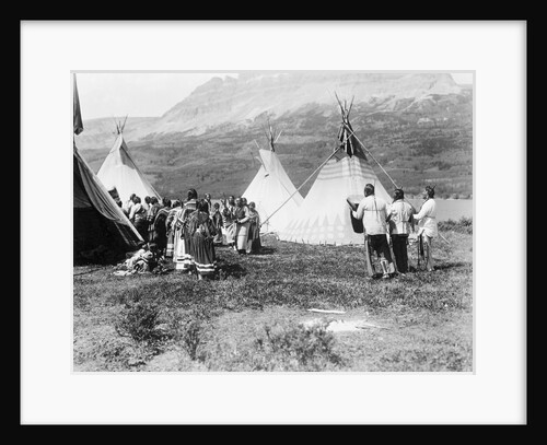 Native Americans Dance Amongst Teepees by Anonymous