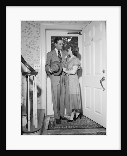 Posed Photo of Domestic Bliss, 1950 by Anonymous