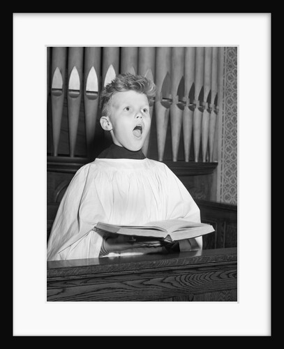 Young Choirboy Singing by Anonymous