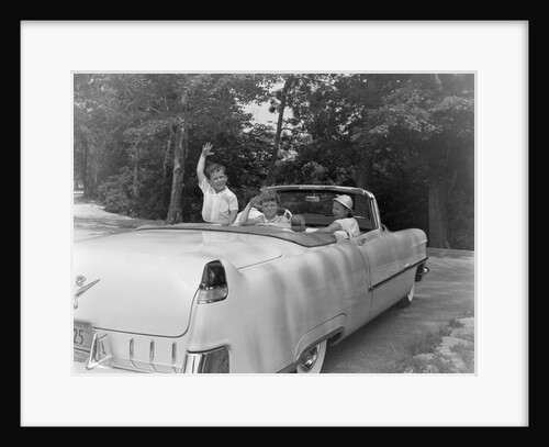 Family In Car by Anonymous