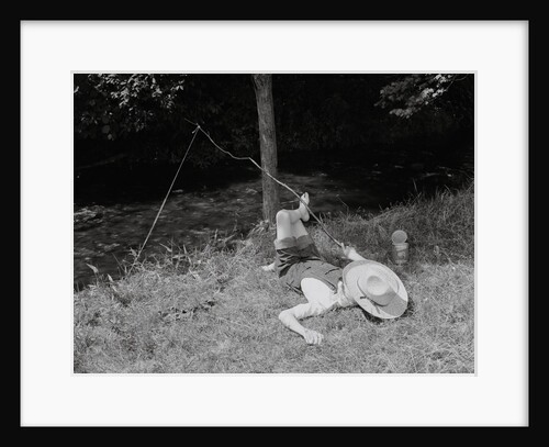 Boy Fishing in the Country by Anonymous