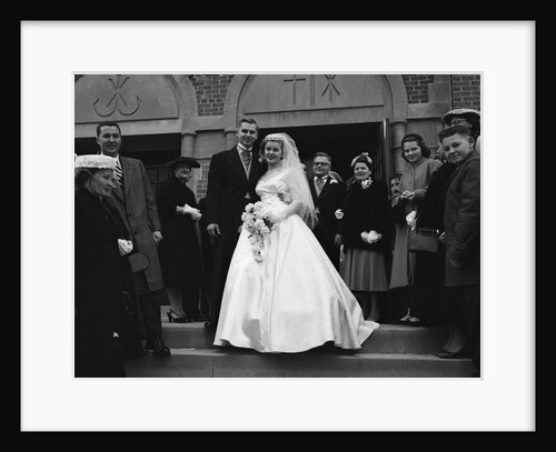 Bride And Groom Leaving Church by Anonymous