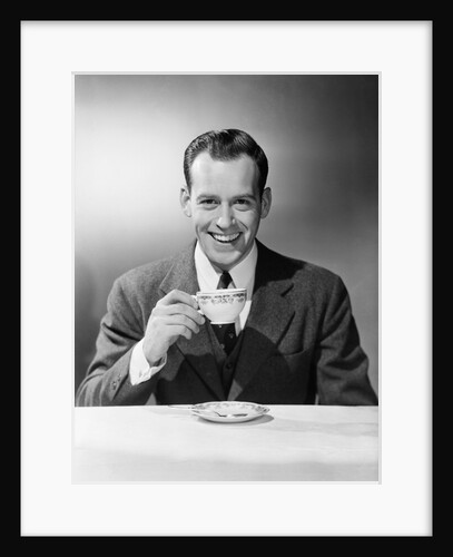 Man Drinking Tea by Anonymous