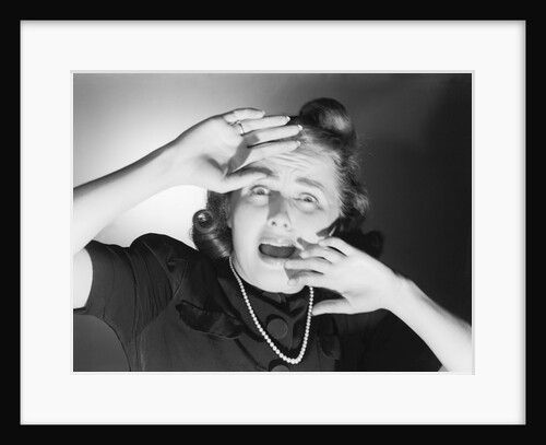 Terrified Woman by Anonymous