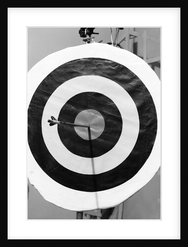 Archery Target With Arrow in the Bull's Eye by Anonymous