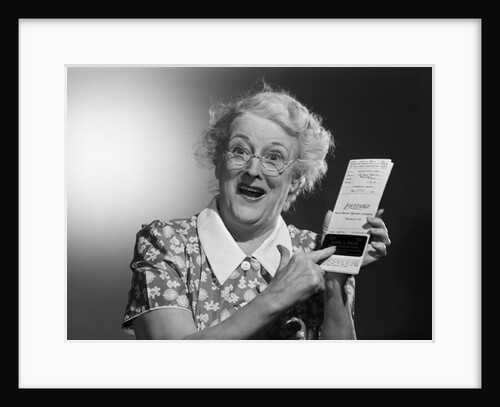 Old Woman with Excited Expression by Anonymous