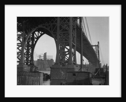 Williamsburg Bridge Spanning East River by Anonymous