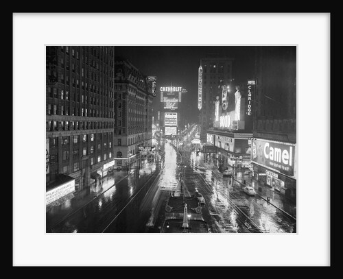 Rainy Night in Times Square by Anonymous