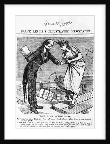 Uncle Sam's Awkwardness Political Cartoon by Anonymous