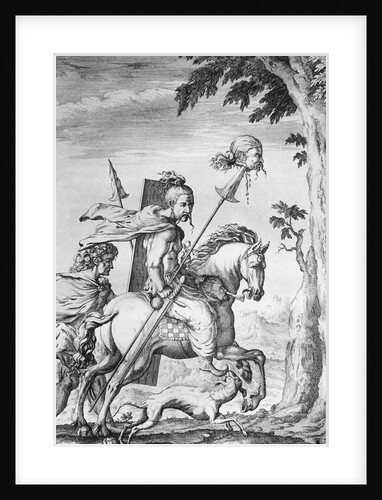 German Warrior On Horseback;Head On Pike by Anonymous