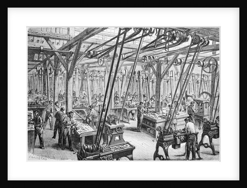 Interior Of Factory In 1865 by Anonymous