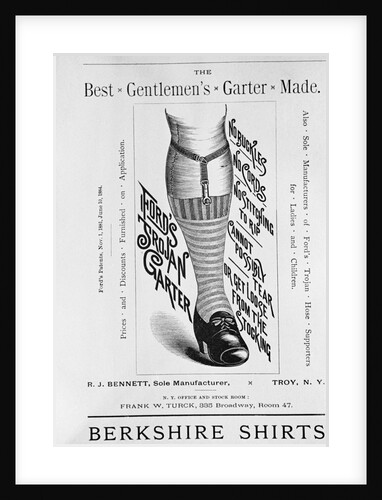Gentlemen'S Garter Advertisement by Anonymous