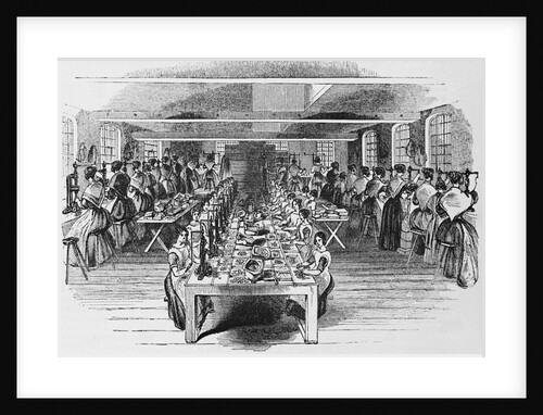 Buttons Factory, Woodcut, 19Th Century by Anonymous