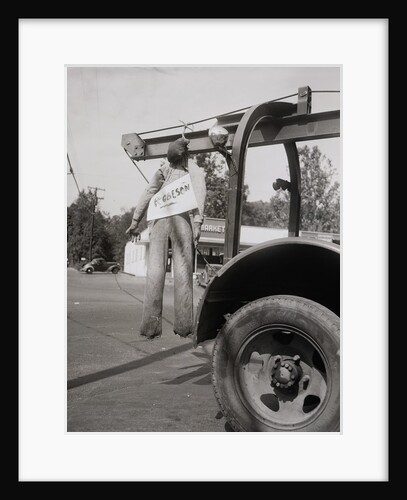 Effigy To Paul Robeson Hanging On Truck by Anonymous