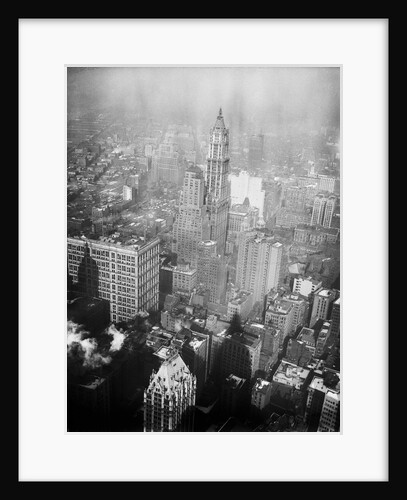 Aerial View of the Woolworth Building in Manhattan by Anonymous